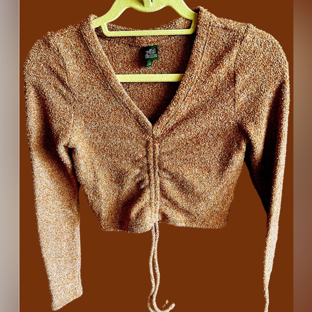 Wild Fable Crop Top Sz M Tan EUC